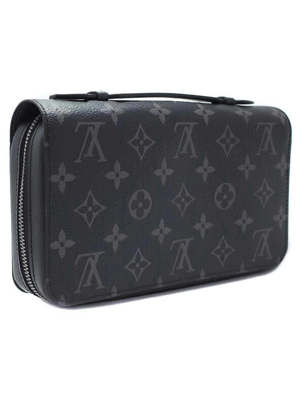 Louis Vuitton Zipper Round Wallet Zippy Monogram Eclipse Long Black